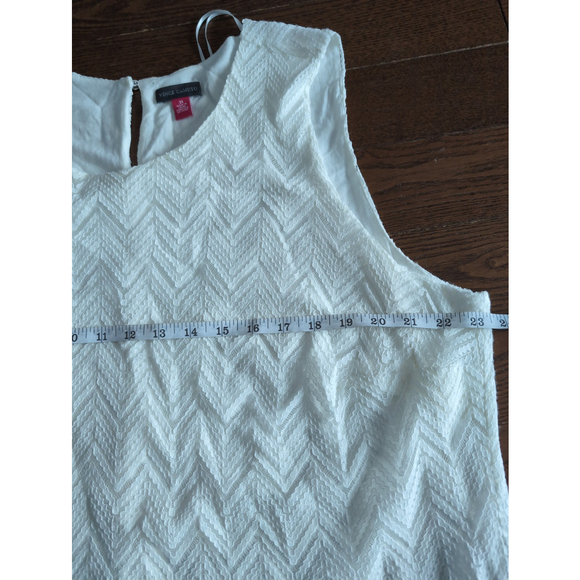 Vince Camuto White Lace up Blouse High Low Hem Flowy Women's Sz 3X Fairy Beachy - Picture 5 of 6